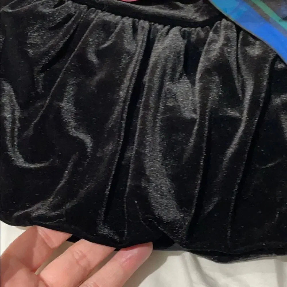 Ralph Lauren 18m black velvet skirt with plaid bow